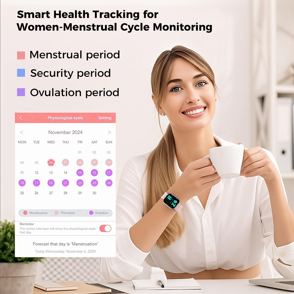 ساعة ذكية لتتبع اللياقة البدنية بشاشة 1.95 بوصة مع أوضاع تمارين متعددة